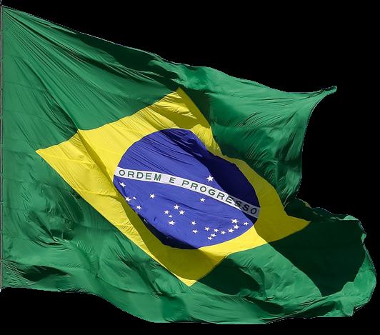 A bandeira do Brasil tremulando