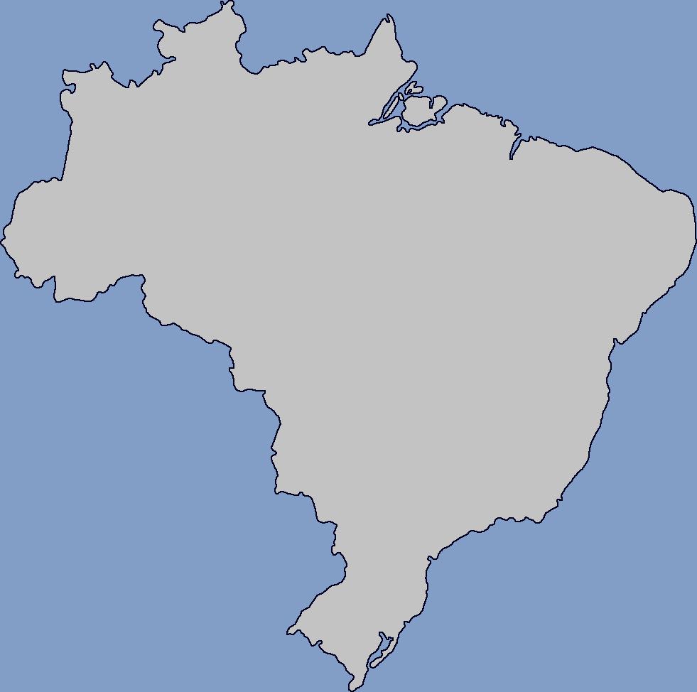 Mapa do Brasil em branco